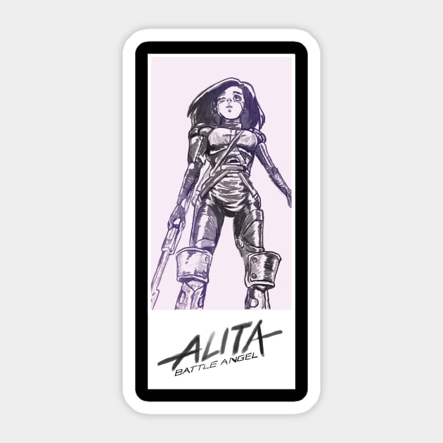 Ready For Alita Battle Angel Sticker by pepperjaq